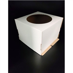 ОПТ 25! Коробка для торта 24х24х20 см с окном (плотный гофрокартон)