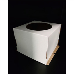 ОПТ 25! Коробка для торта 28х28х20 с окном (плотный гофрокартон)