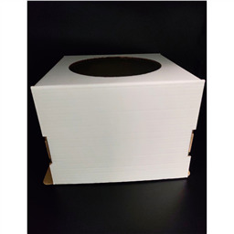 ОПТ 50! Коробка для торта 28х28х20 с окном (плотный гофрокартон)